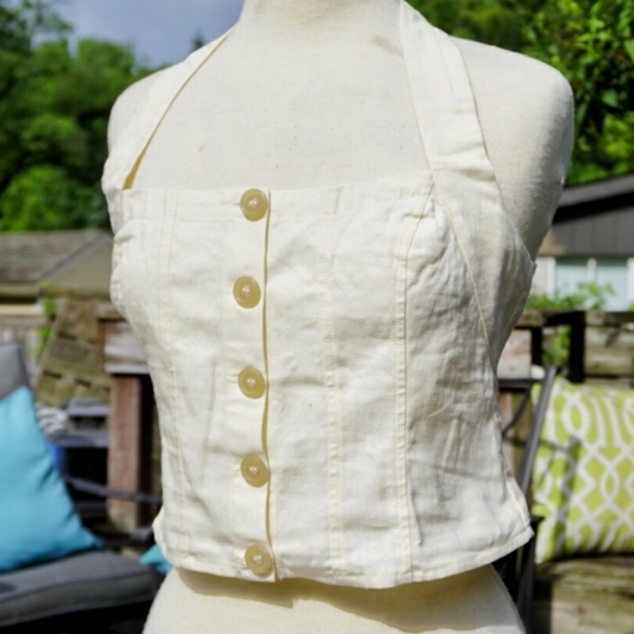 Free People Is This Love Halter Top Creme NWT - Picture 4 of 7